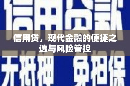 江陵信用贷，现代金融的便捷之选与风险管控