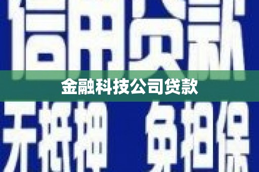 江陵金融科技公司贷款