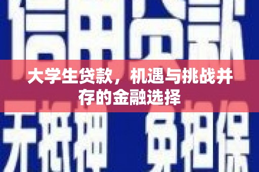 江陵大学生贷款，机遇与挑战并存的金融选择