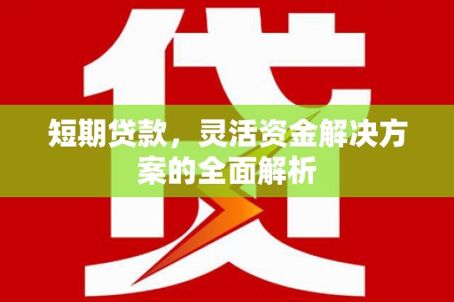 江陵短期贷款，灵活资金解决方案的全面解析