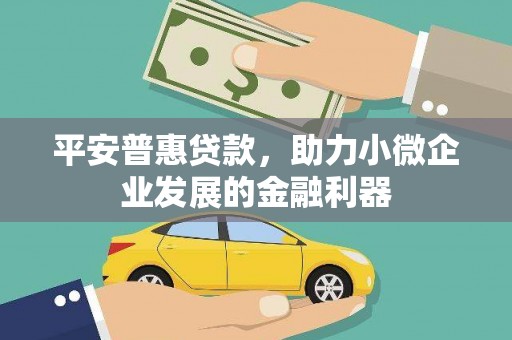 江陵平安普惠贷款，助力小微企业发展的金融利器